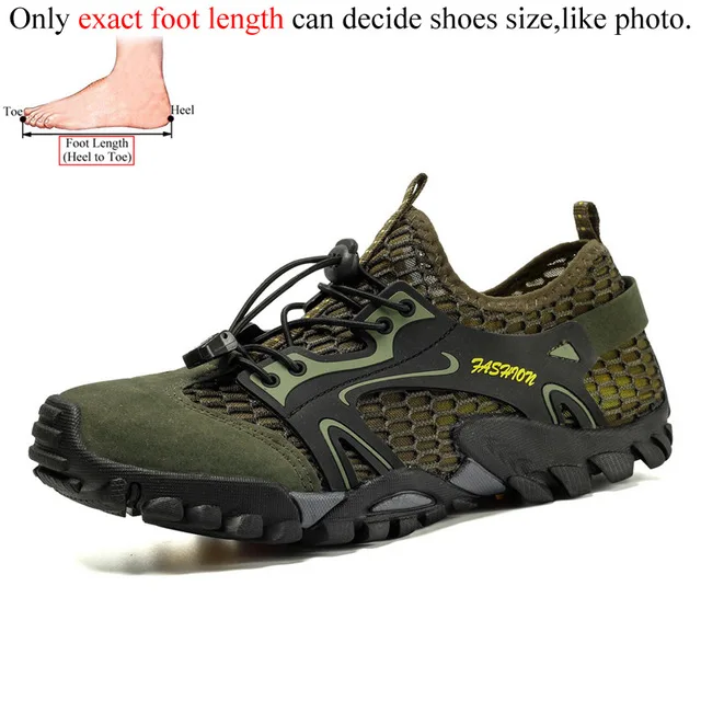Men Mesh Aqua Shoes Professional Non-slip Durable Trekking Upstream Shoes Male Hiking Wading Water Sports Sneakers