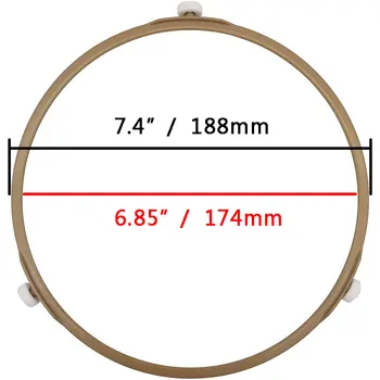 

Diameter 188mm Microwave Oven Glass Round Tray Shaped Parts Rotating Ring Roller Support Turntable Ring Microwave Oven Parts