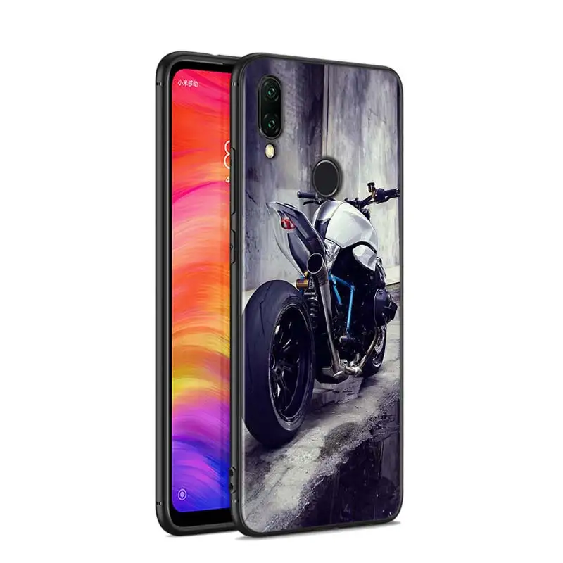 Черный силиконовый чехол для moto внедорожный мотоцикл для Xiaomi Redmi Note 8 7 6 5 4X4 K20 Pro 7A 6A 6 S2 5A плюс Чехол для телефона