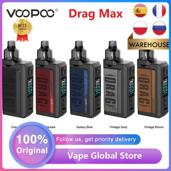 

Original VOOPOO Drag Max Kit 177W Electronic Cigarette Vaporizer with 4.5ml PnP Pod Tank 18650 Box Mod Vape Kit VS Swag 2/Drag X