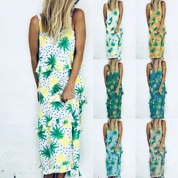 

Women Vest Tank Loose Strap Dress Summer Sexy Boho Bow Camis Befree Maxi Party Dress Plus Sizes Big Large Dresses Robe Femme