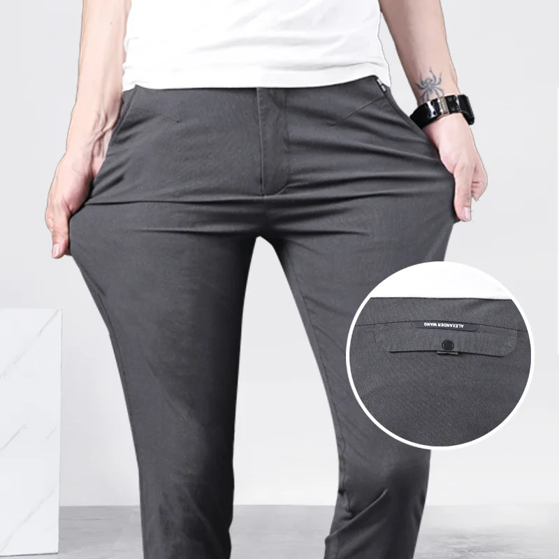 

Fanwo Fw24124 2019 Summer New Style Business Youth Elasticity Slim Fit Pants Solid Color Trousers