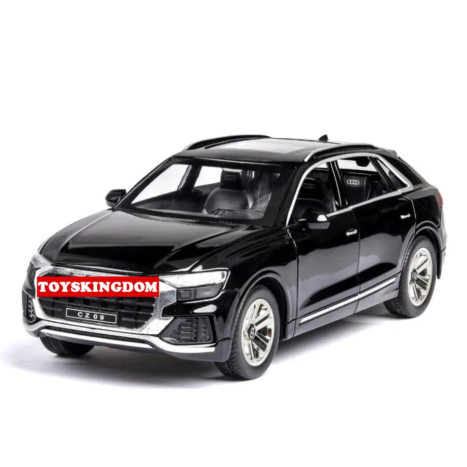 Горячая 1:24 масштабные колеса SUV металлическая модель с светильник audis q8 литье под давлением автомобиля оттягивание автомобиля сплав игрушки коллекция для подарков