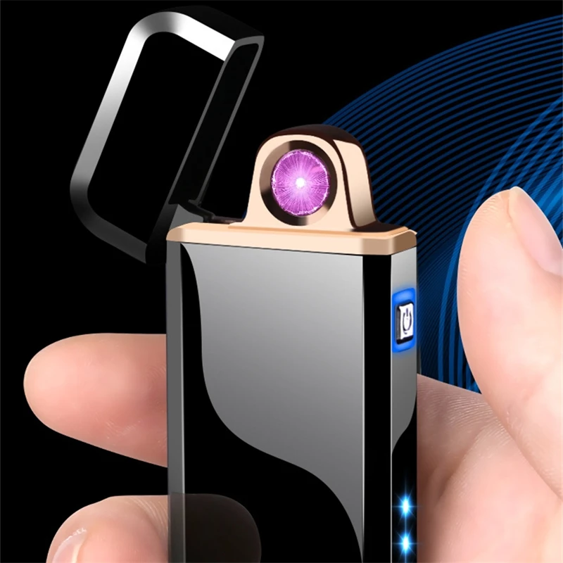 Новая зарядка Usb зарядка Arc Plasma электронный импульсный ветрозащитный зажигалка Tesla катушка спиннинг дуговая зажигалка с фонариком