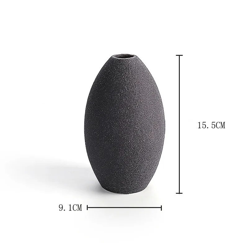 Best selling creative ceramic solid color vase home decoration living room table top decoration European vase - Цвет: 8