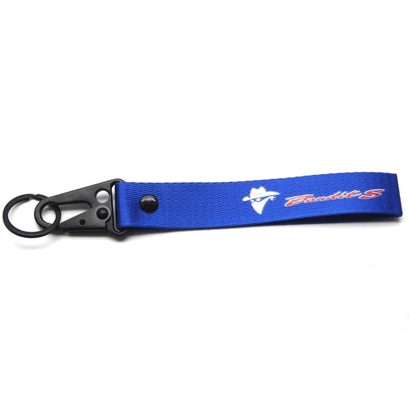 For Suzuki Bandit Gladius GSR GSXR 750 1000 Hayabusa V-Strom TL1000S Motorcycle Car Key Chain Woven Key Ring Tag Label Chain - Цвет: Blue-BanditS