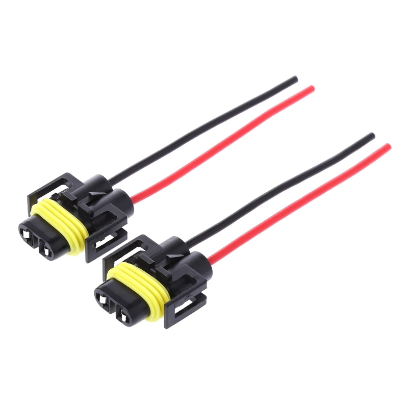 2Pcs 2 Pin Car Auto Vehicle Waterproof Electrical Male Connector Plug Adapter