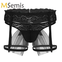 Мужской свадебный набор белья бикини кружевные трусики с подвязками Носок Подвязки Пояс держатель подвязки с прикрепленной вуалью стринги