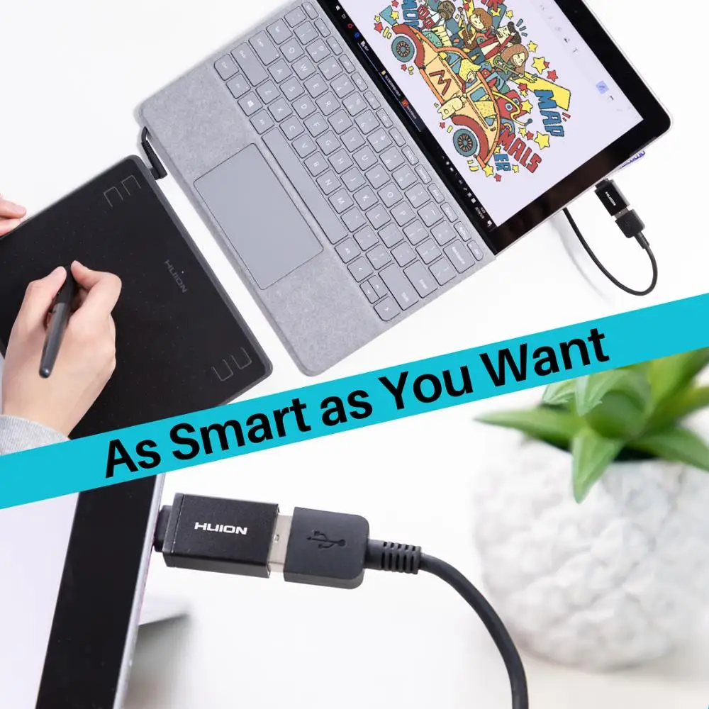 Huion адаптер OTG USB-type-C