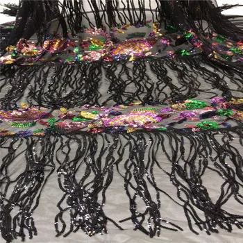 

Madison Sequins Lace Fabric High Quality 2019 French Lace Fabric Embroidery African Party Lace Fabric 5yards For Nigerian Lace