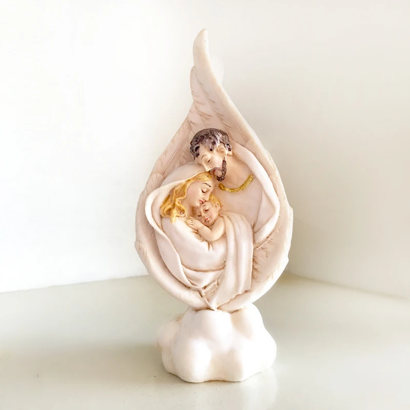 Decoration Holy Like Saints Three Mouth Jesus Mary Joseph Gospel Gift Christian Sacred 18cm Ceramics Ornament Easter Religious | Дом и сад