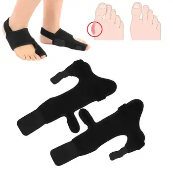 

2pcs Adults Toe Separator Bunion Splint Straightener Corrector Foot Pain Relief Hallux Valgus Black Bunion Corrector Supports