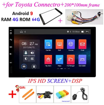 TOYOTA4G64G IPSDSP B DSP ips 4G 64G Android 9,0 2 Din Универсальное автомобильное радио ПК мультимедийный плеер видео gps головное устройство в тире для NISSAN/VW/TOYOTA OBD2 - Цвет: TOYOTA4G64G IPSDSP B