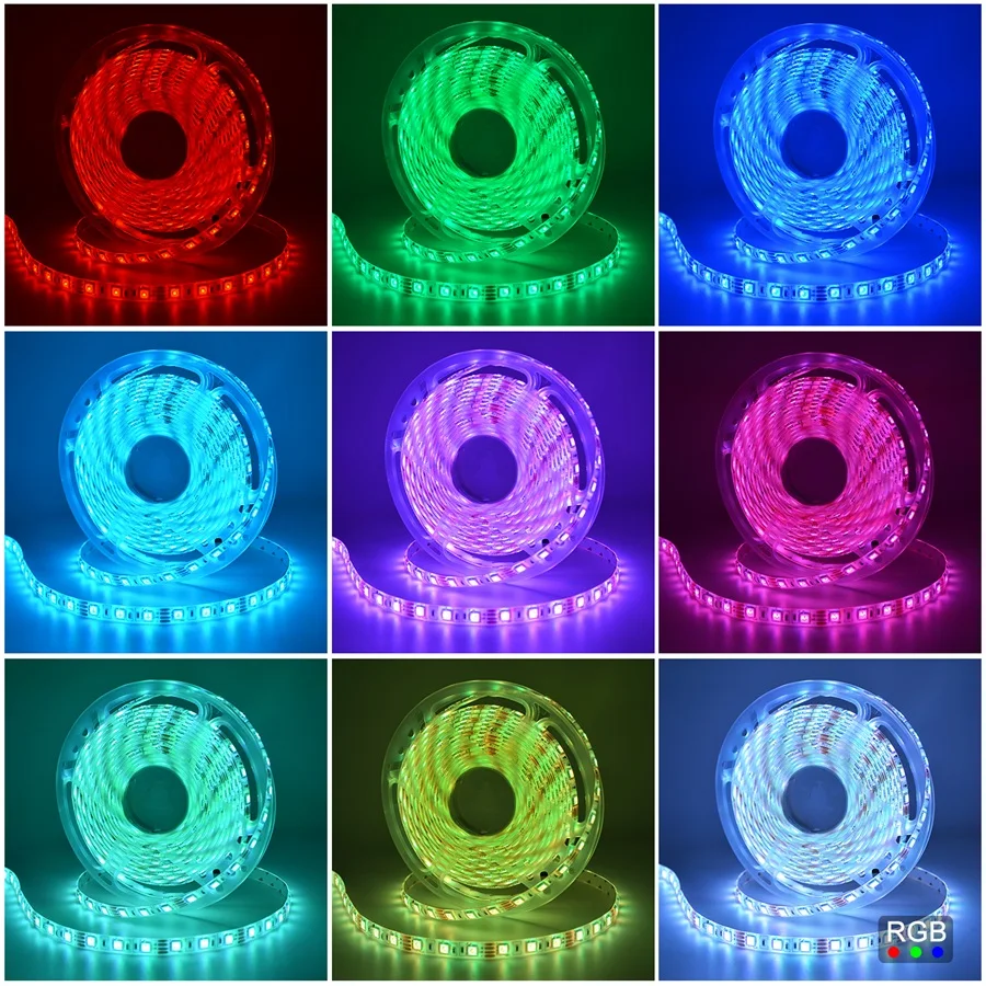 Водонепроницаемый 5050 RGB/RGBW/RGBWW WiFi Светодиодные полосы Набор Гибкая светодиодная подсветка беспроводной контроллер для смартфонов 12 В 3A блок питания