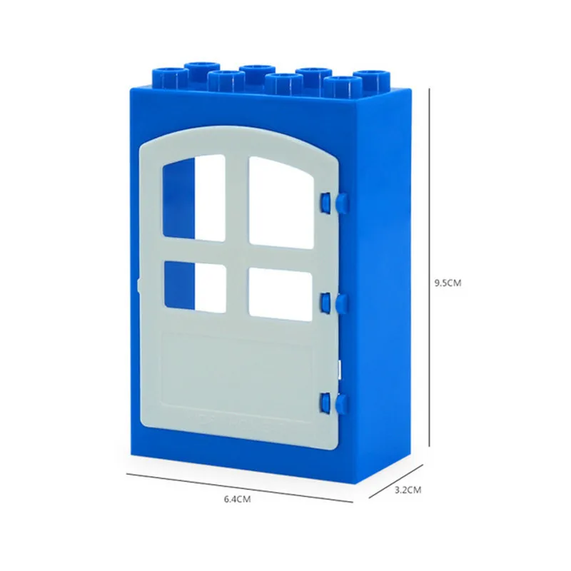 Подарки Строительные блоки Набор оконных дверей собрать большой дом основы аксессуар частицы кирпич детская игрушка дом совместимые окна - Цвет: LXF-Door-2