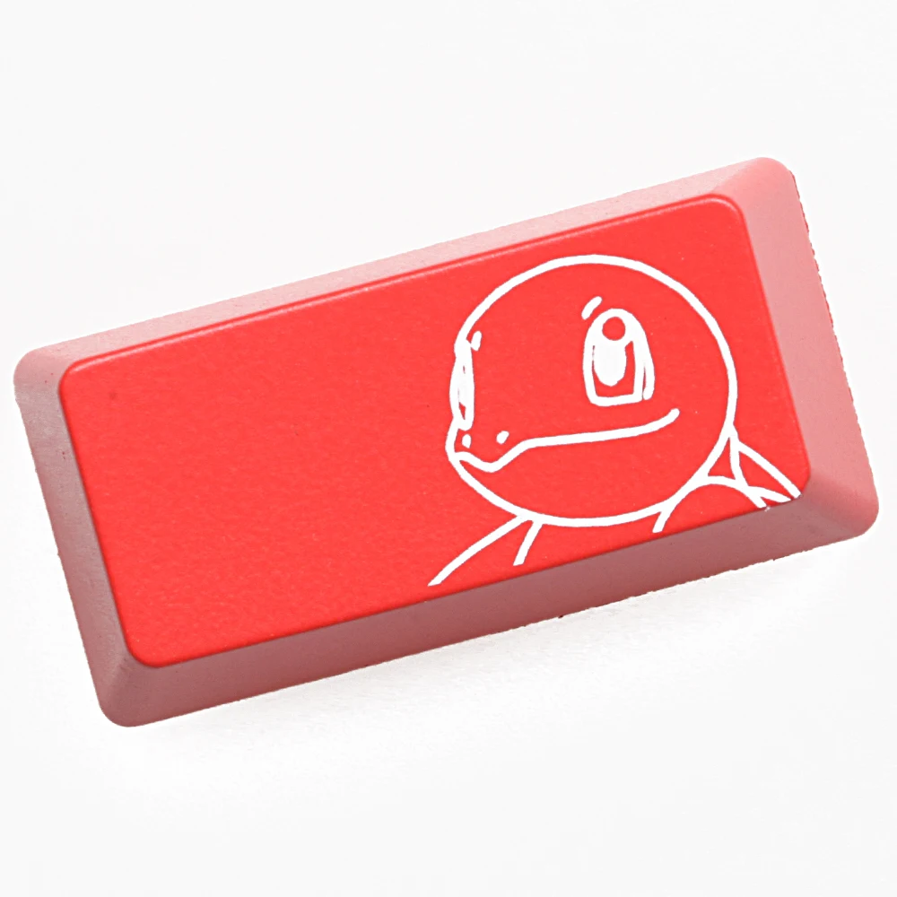 Novelty Shine Through Keycaps ABS back lit Etched black red enter backspace oem profile Pokémon Squirtle