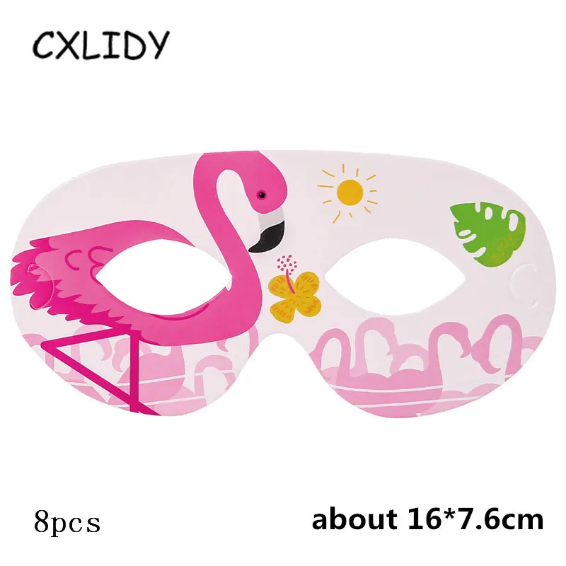 Flamingo Festival Party Set Children's Birthday Decoration Cutlery Set Paper Tray Straw Cup Candy Box Invitation Card qq173 (18)