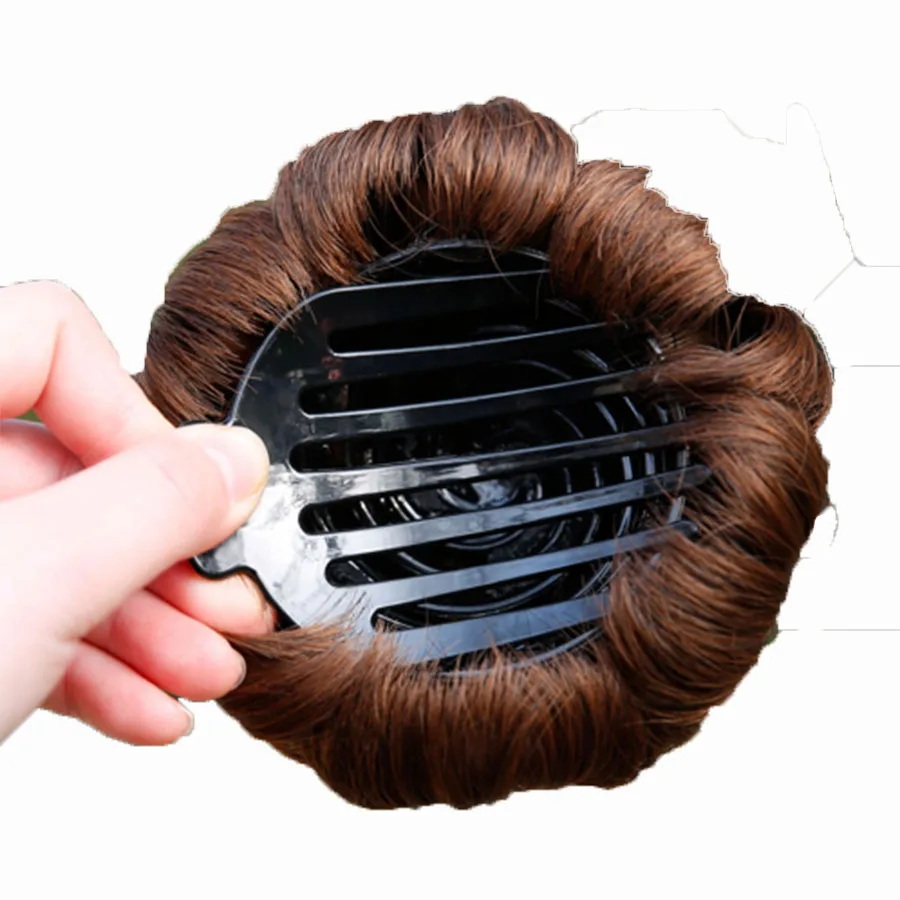 Синтетический кудрявый шиньон пучок волос для женщин 9 цветов ролик поддельные аксессуары для волос высокотемпературный парик из волокон