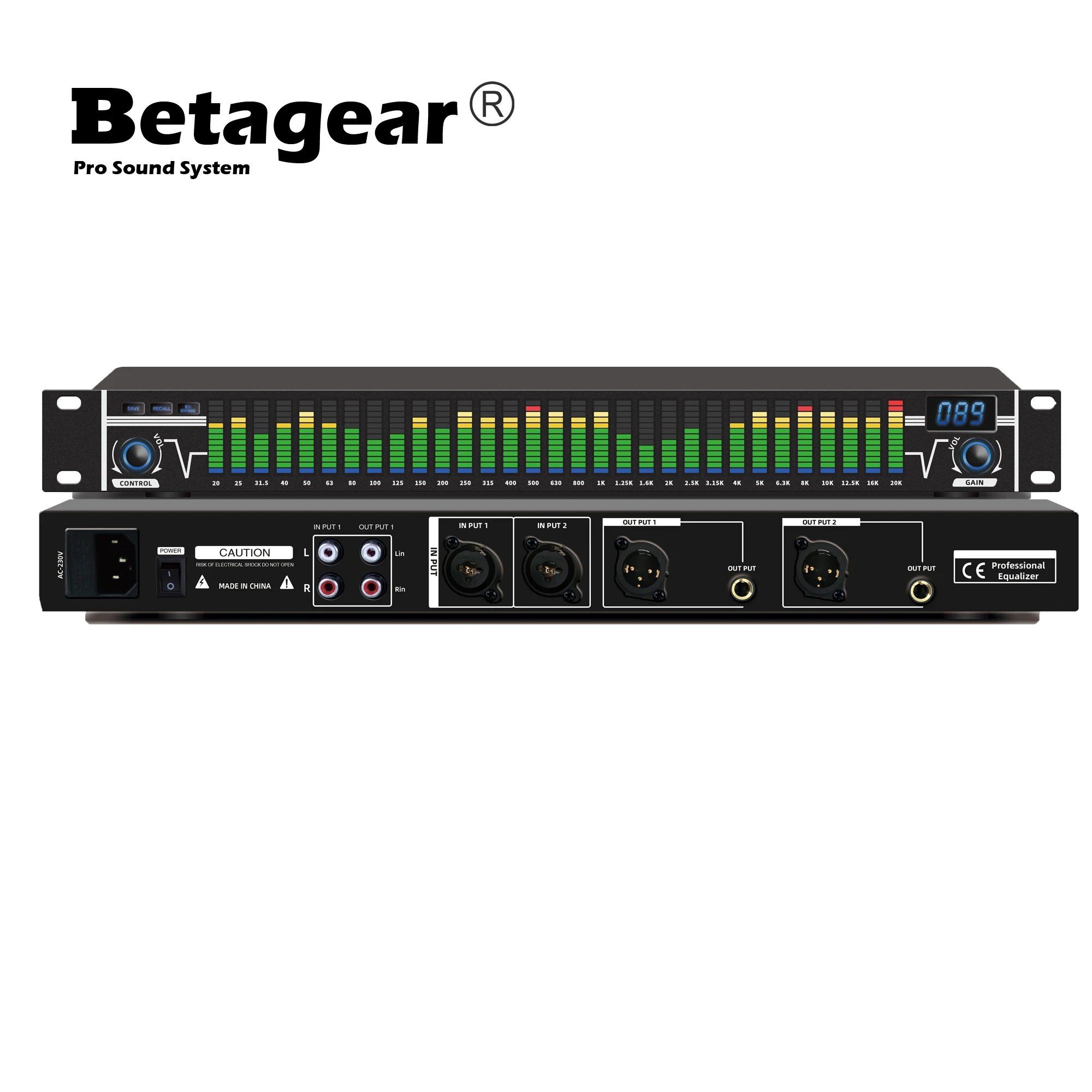 US $135.00 Betagear EQA31 Digital Equalizador Dual 31 Bands Equaliser Audio Sound System Stage Karaoke DJ Equipment Stage Performance
