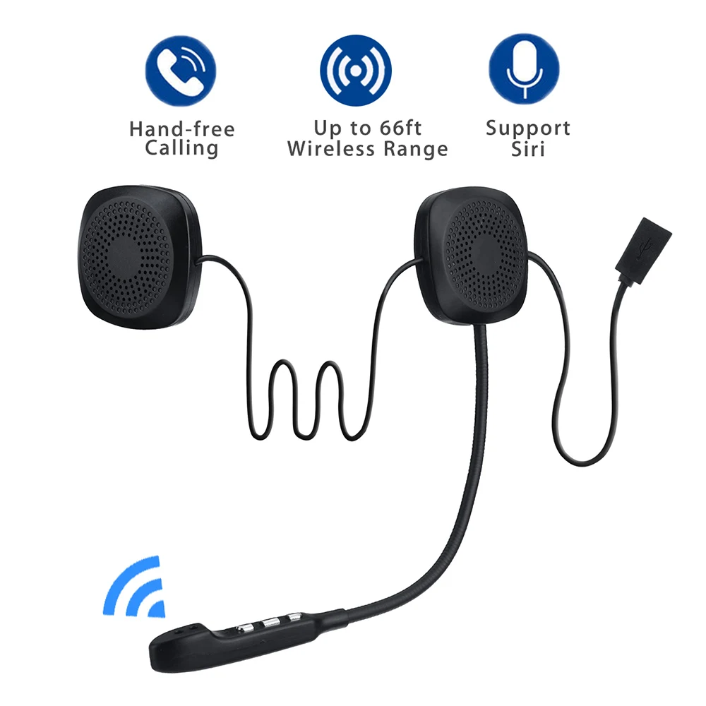 Горячая 50 м водонепроницаемый Hands Free Bluetooth V4.2 домофон Мото Bluetooth беспроводной анти-помехи шлем мотоциклетная гарнитура
