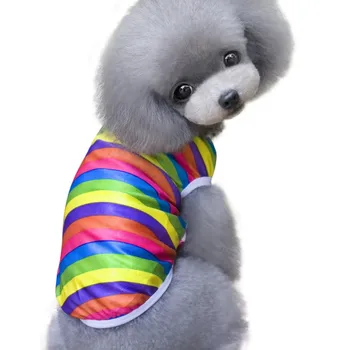 

XClothes For Dog Pet Jackets Dogs Summer Autumn Striped Coat Clothes S-XL Dog Coat Clothes Dog Outwear