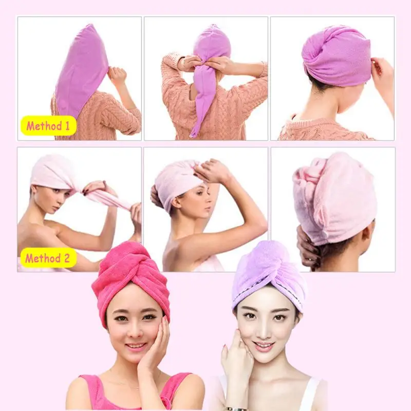 rapid drying hair towel thick absorbent shower cap head towel Super Dry Hair Cap Shower Cap