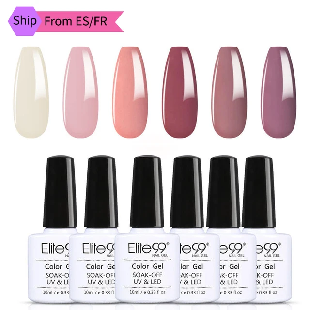 Elite99 6 stücke/Kit Gel Polish Set 10ml Transluzenten Nude Serie Maniküre Set für Nägel Vernis Semi Permanent Emaille