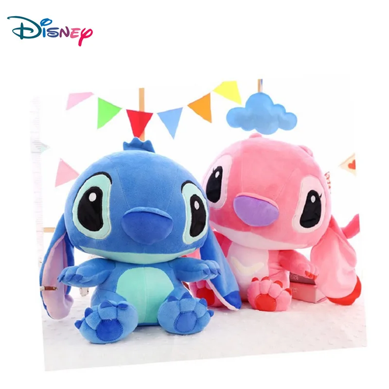 

Hot Sale Disney Big Size 55 cm Lilo & Stitch Couple Models Cartoon Stuffed Plush Doll Toys For Children's Christmas gift