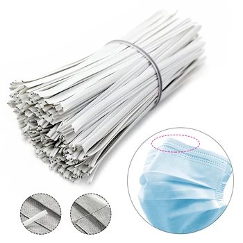 

100pcs PE Plastic Nose Wire Bar For DIY MASK Single Core Nose Bridge Clips Jewelry Making Material Accessories White 100x3mm