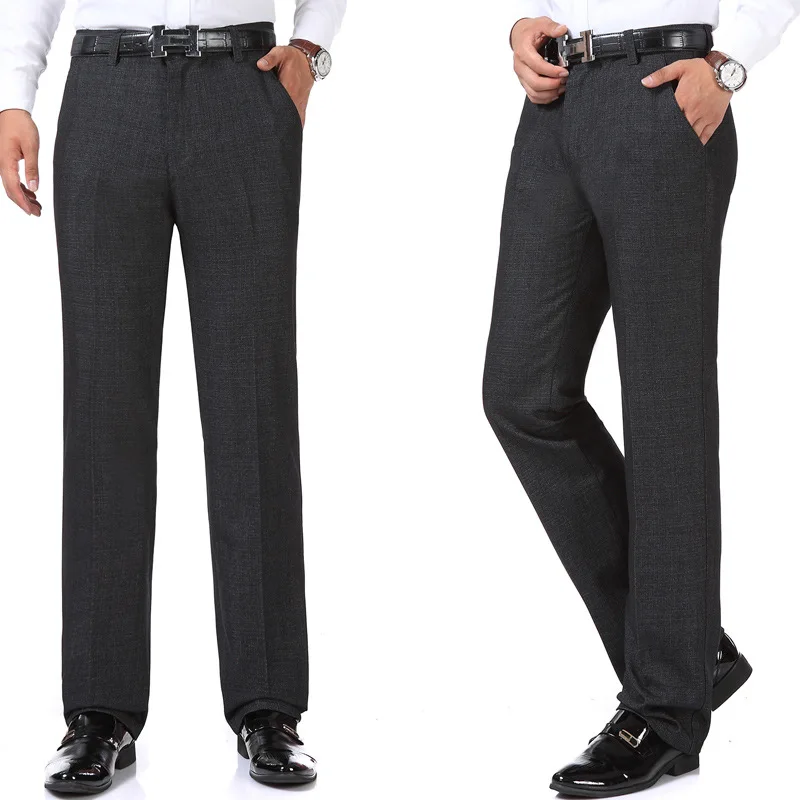 

Autumn & Winter MEN'S Suit Pants Middle-aged Business Casual Pants Straight-Cut Middle-aged Men's Trousers Formal Wear Long Pant
