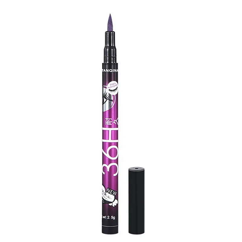 purple Жидкая Черная Подводка для глаз, стойкая, водостойкая, косметическая, для женщин, Easywear, подводка для глаз, карандаш, ручка, макияж, сексуальный инструмент для красоты - Цвет: purple