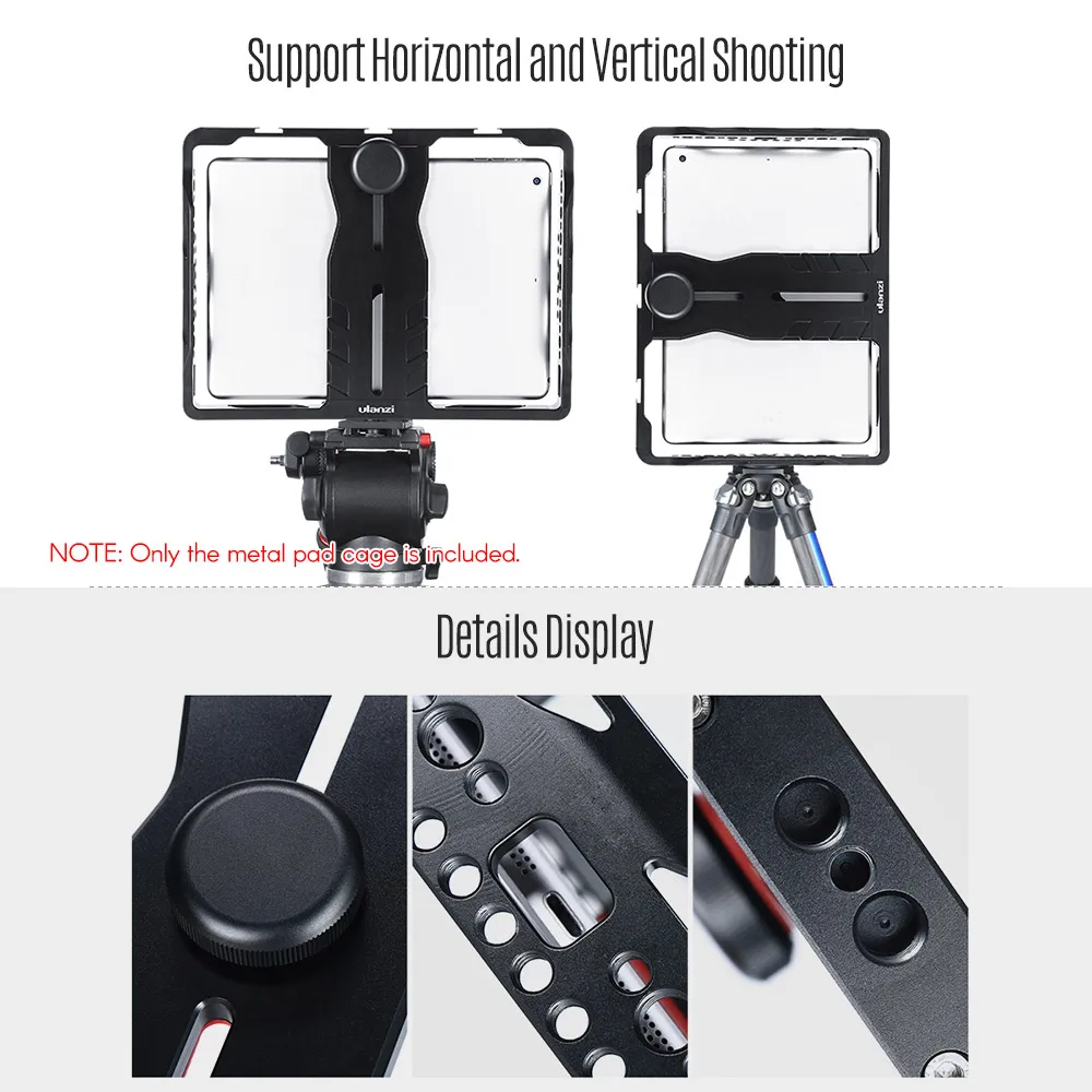 Ulanzi U-PAD металлическая видеосъемная установка Vlog Filmmaking Rig для iPad с креплениями для холодного башмака для микрофона светодиодный видео светильник