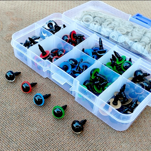 20pcs 8/10/12/14mm Mix Color Plastic Safety Eyes Crafts Animal