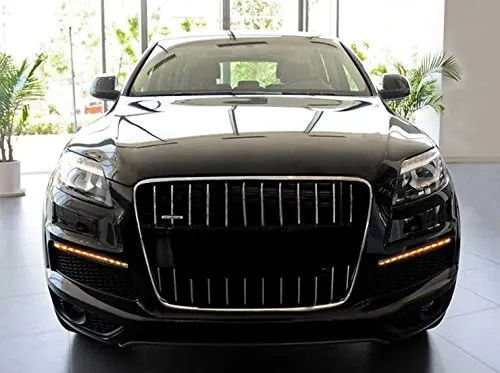 2 шт. DRL Для Audi Q7 2006 2007 2008 2009 желтый сигнал поворота Функция автомобиля Водонепроницаемый 12V светодиодный фары дневного света Противотуманные лампы