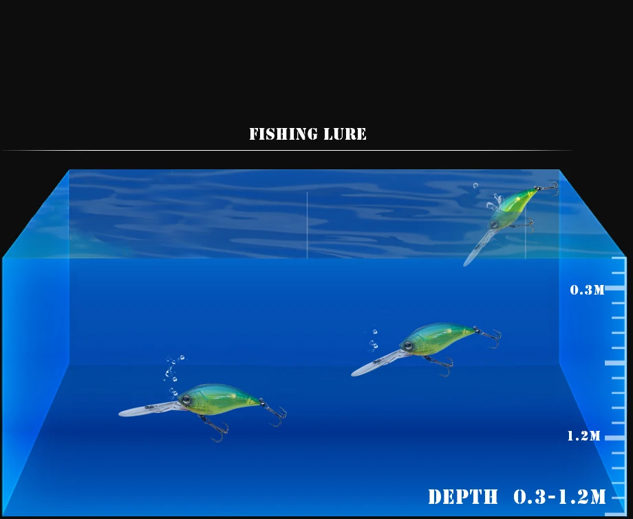 HLH глубокая кренкбейт 70 мм 21 г> 3 м бас Щука smallids zander окунь snapper морской бас Троллинг длинный Литой пресной соленой воды гольян