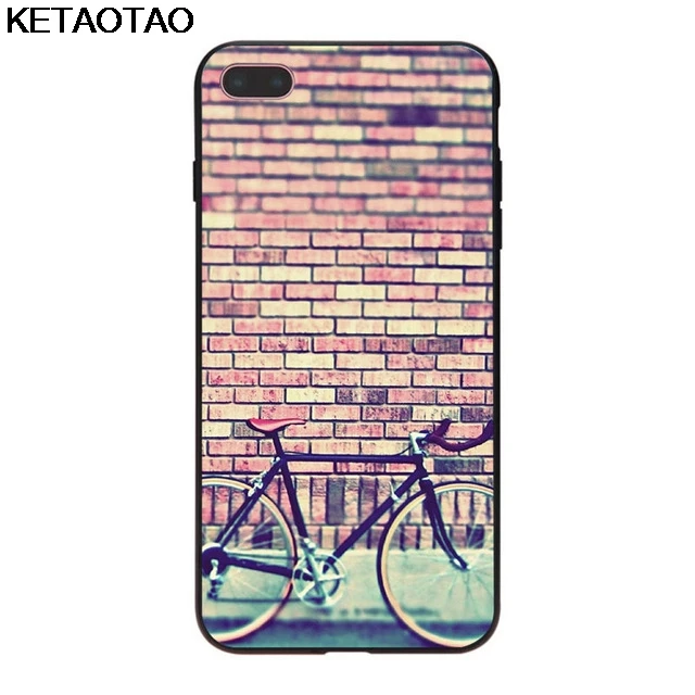 KETAOTAO велосипед Diy роскошный для iPhone 4S SE 5C 5S 6S 7 8 Plus X XR XS MAX для samsung черный мягкий чехол для телефона резиновый силиконовый - Цвет: Золотой