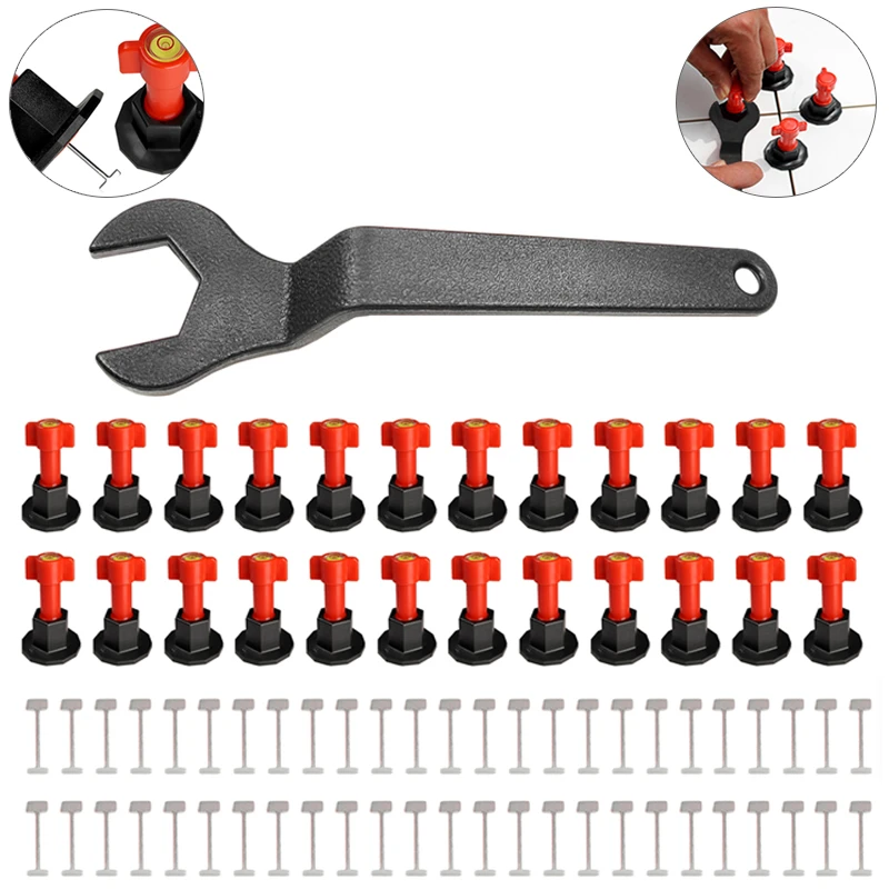 

75pcs Tile Level Wedges Bricks Spacers for Flooring Wall Tile Carrelage Leveling System Leveler Locator Spacers Plier Tools Set