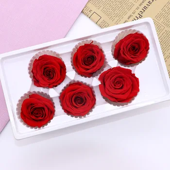 

Christmas Gift of Eternal Life Class B 5-6cm Dried Rose Flower Head Processing Handmade Halloween Wedding Props
