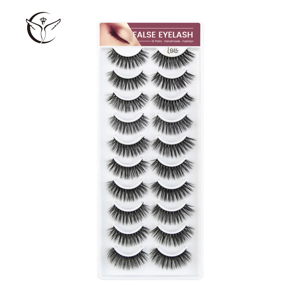 CLOTHOBEAUTY, накладные ресницы, 10 пар, мягкие, ручная работа, натуральные, длинные, толстые, многоразовые, накладные ресницы, наращивание для макияжа - Цвет: CLO-3D137