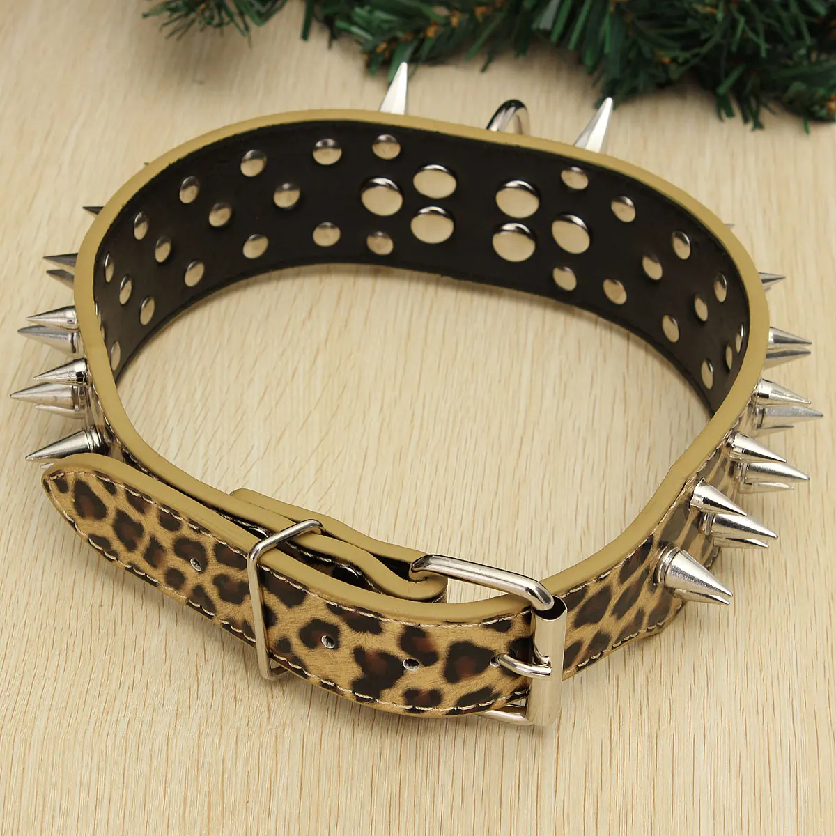 50-66cm 5 Color Pet Collars Dog Collars Personalised Pet Collar Spiked Studded Leather Pet Dog Mastiff Heavy Collar
