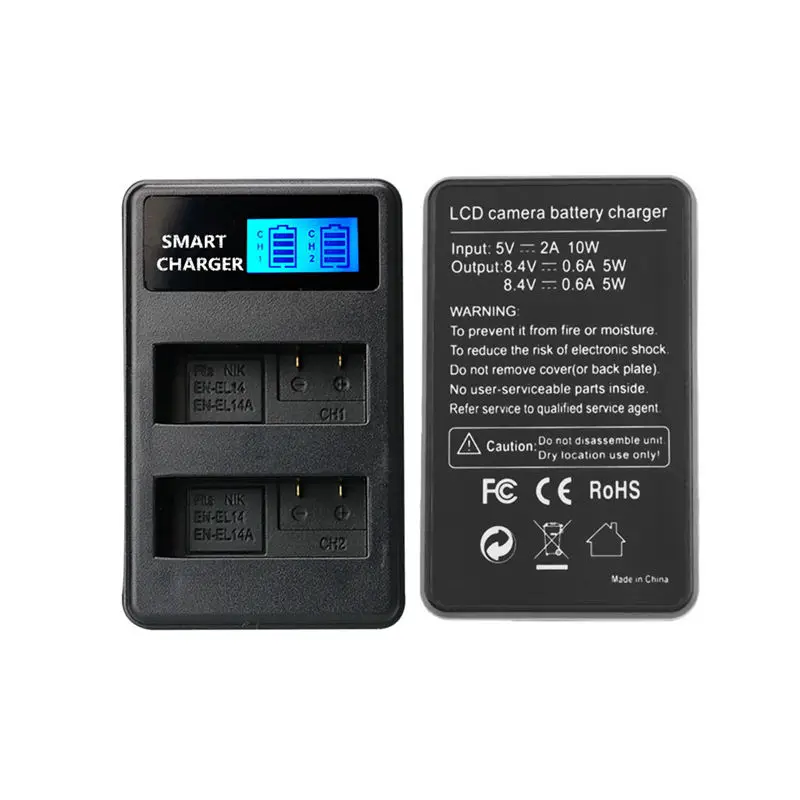 En El14/En El14A Usb ЖК дисплей двойной порт зарядное устройство для Ni Kon D3100 D3200 D3300 D3400 D3500