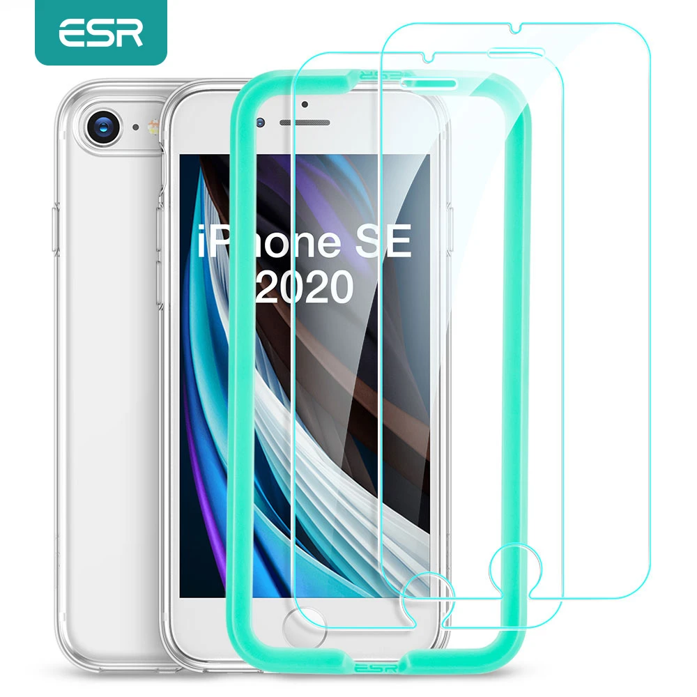 Esr Tempered Glass For Iphone Se 8 7 6 6s Anti Blue Ray Screen Protector Film Full Coverage Hd Screen Glass For Iphone Se 2 Phone Screen Protectors Aliexpress