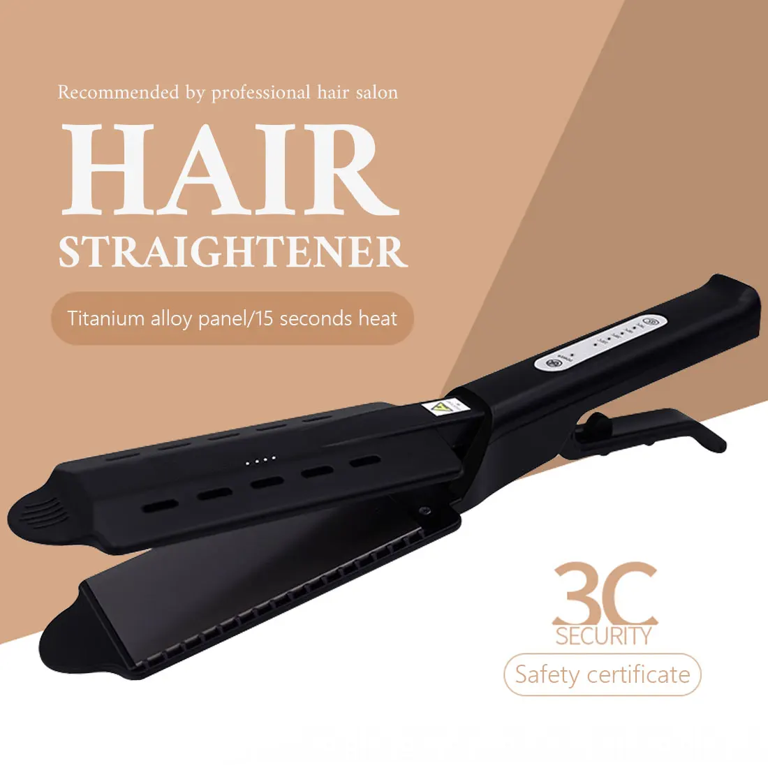

Hair Straightener Four-gear temperature adjustment Ceramic Tourmaline Ionic Flat Iron Curling iron Panel Hair Curler