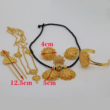 Alternative view of 6pc 24k Gold  jewelry sets for Women Jewelry