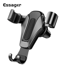 Автомобильный держатель для телефона Essager Gravity для iPhone samsung, металлический Автомобильный держатель для телефона, держатель на вентиляционное отверстие автомобиля, держатель для мобильного телефона, подставка