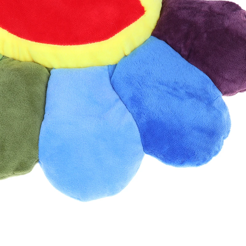 40CM Seat Cushion Rainbow Pillow Sun Flower Doll Pillow Cushion Realistic Plush Toys Children's Gifts A/B