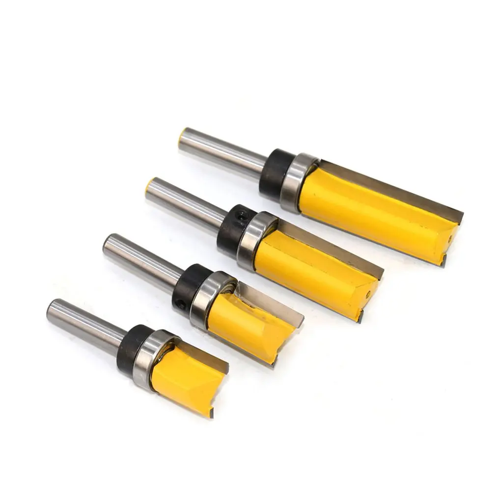 8MM Shank Template Trim Hinge Mortising Router Bit Straight End Mill Trimmer Tenon Cutter for Woodworking Milling Cutter