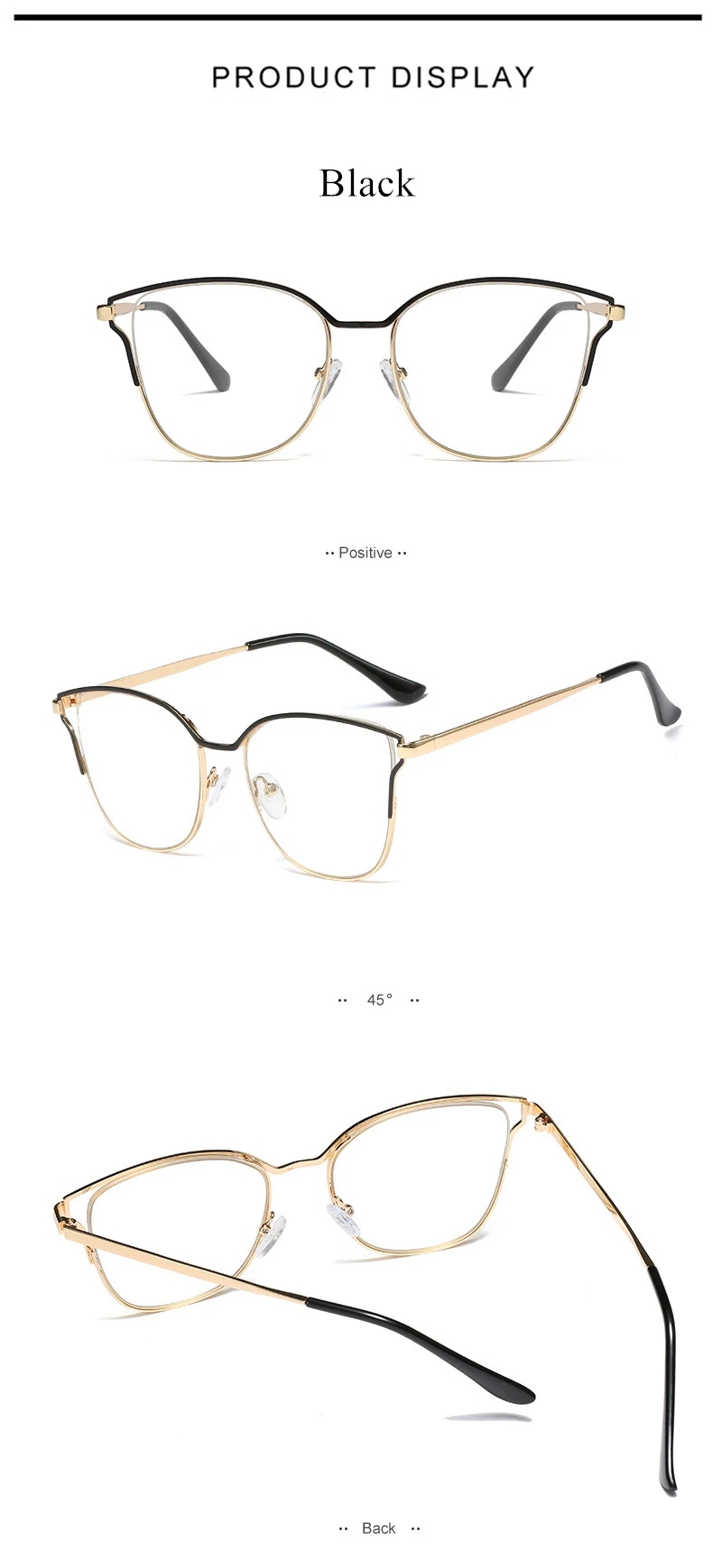Imwete оправа для очков в стиле кошачьи глаза женские мужские роскошные металлические оправы очки для женщин прозрачные линзы близорукость оптические очки