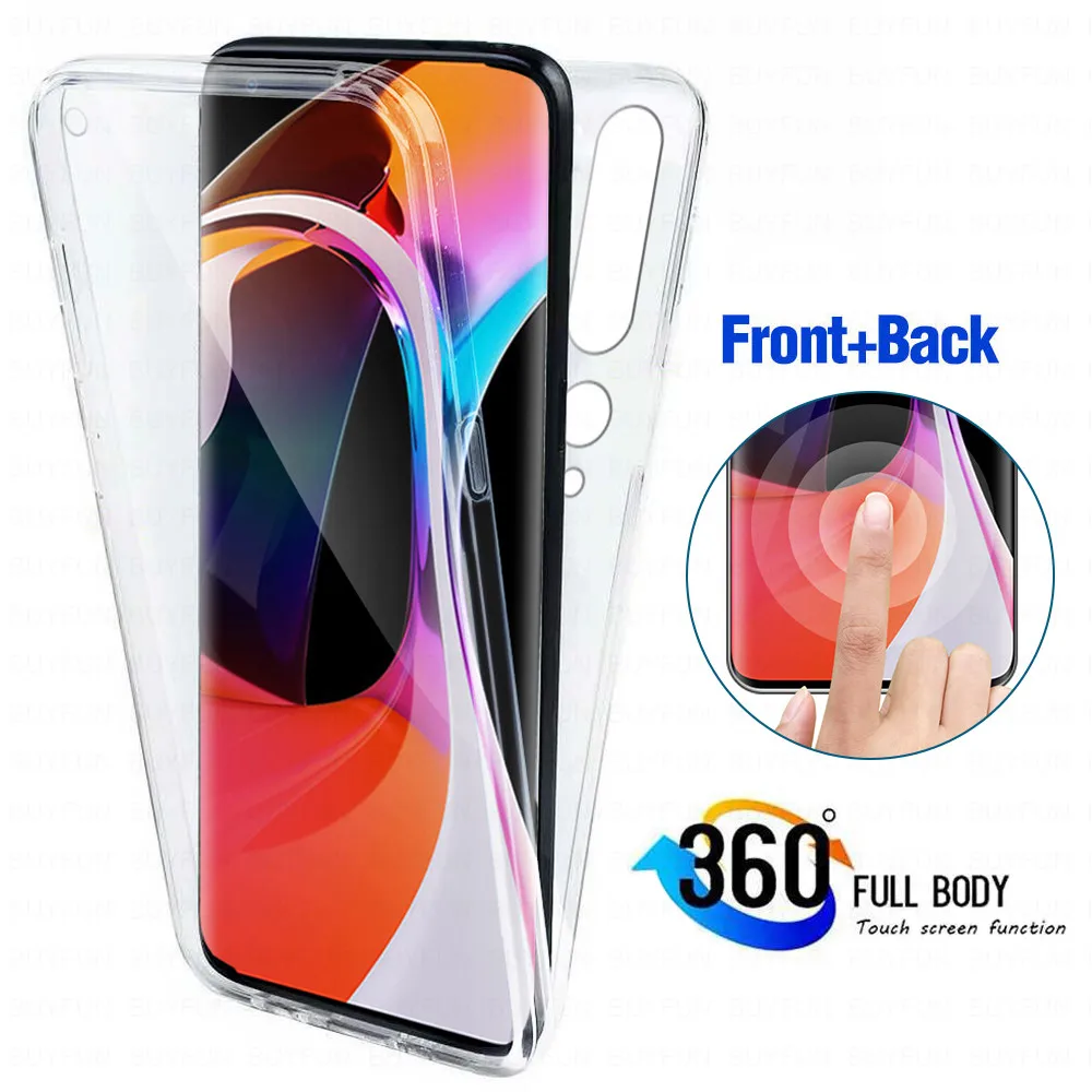 Чехол для Xiaomi Mi Note 10 Lite 10T Pro A1 A2 A3 5X 6X Mi10 lite 10pro Poco X3 NFC M3 X3pro прозрачный чехол 360 |