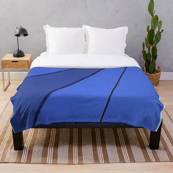 

Blue Lines Throw Blanket Soft Sherpa Blanket Bed Sheet Single Knee Blanket Office Nap Blanket